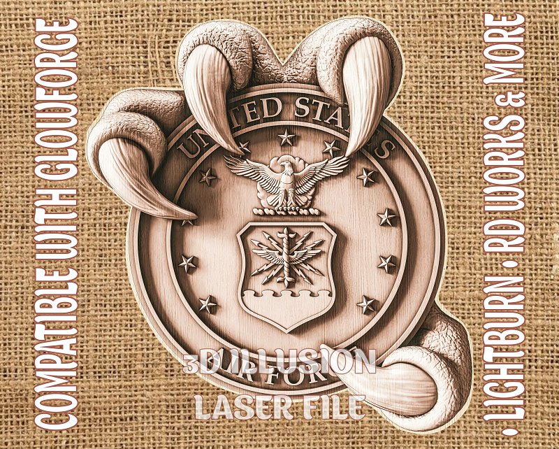 USAF 3d illusion & laser-ready files - 3DWave.us