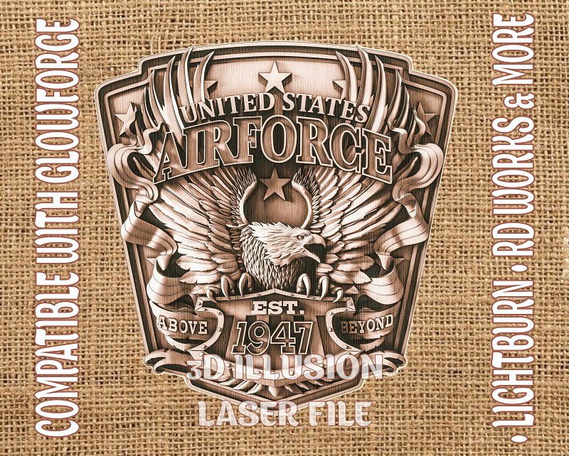 USAF 3d illusion & laser-ready files - 3DWave.us