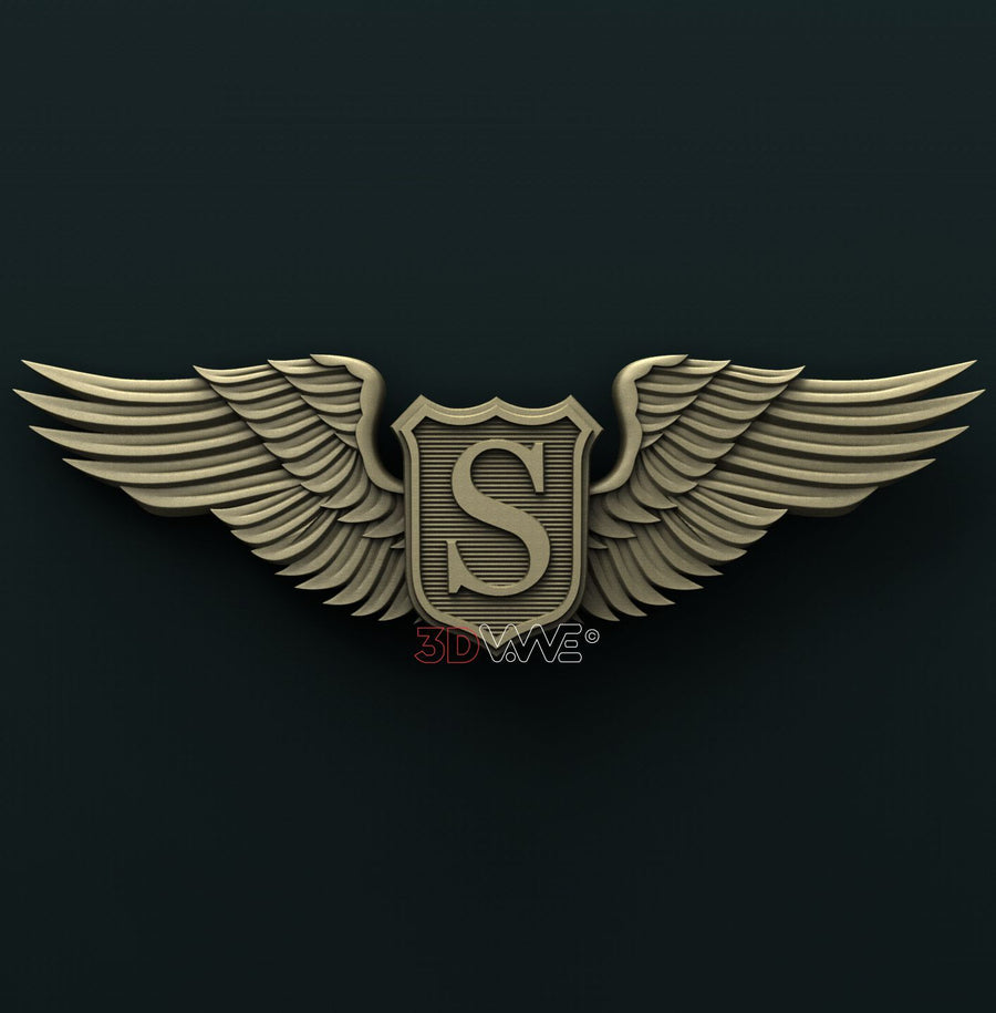 USAF / ARMY AIR CORPS SERVICE S PILOT WINGS 3D STL 3DWave