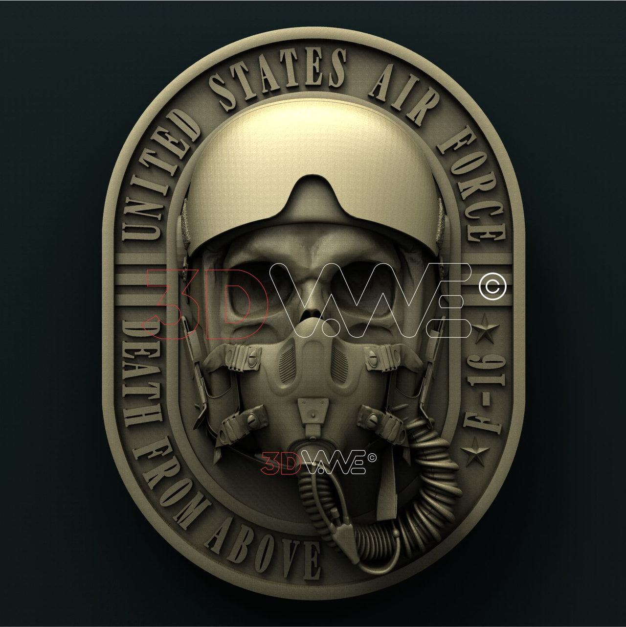 USAF PILOT SKULL 3D STL 3DWave