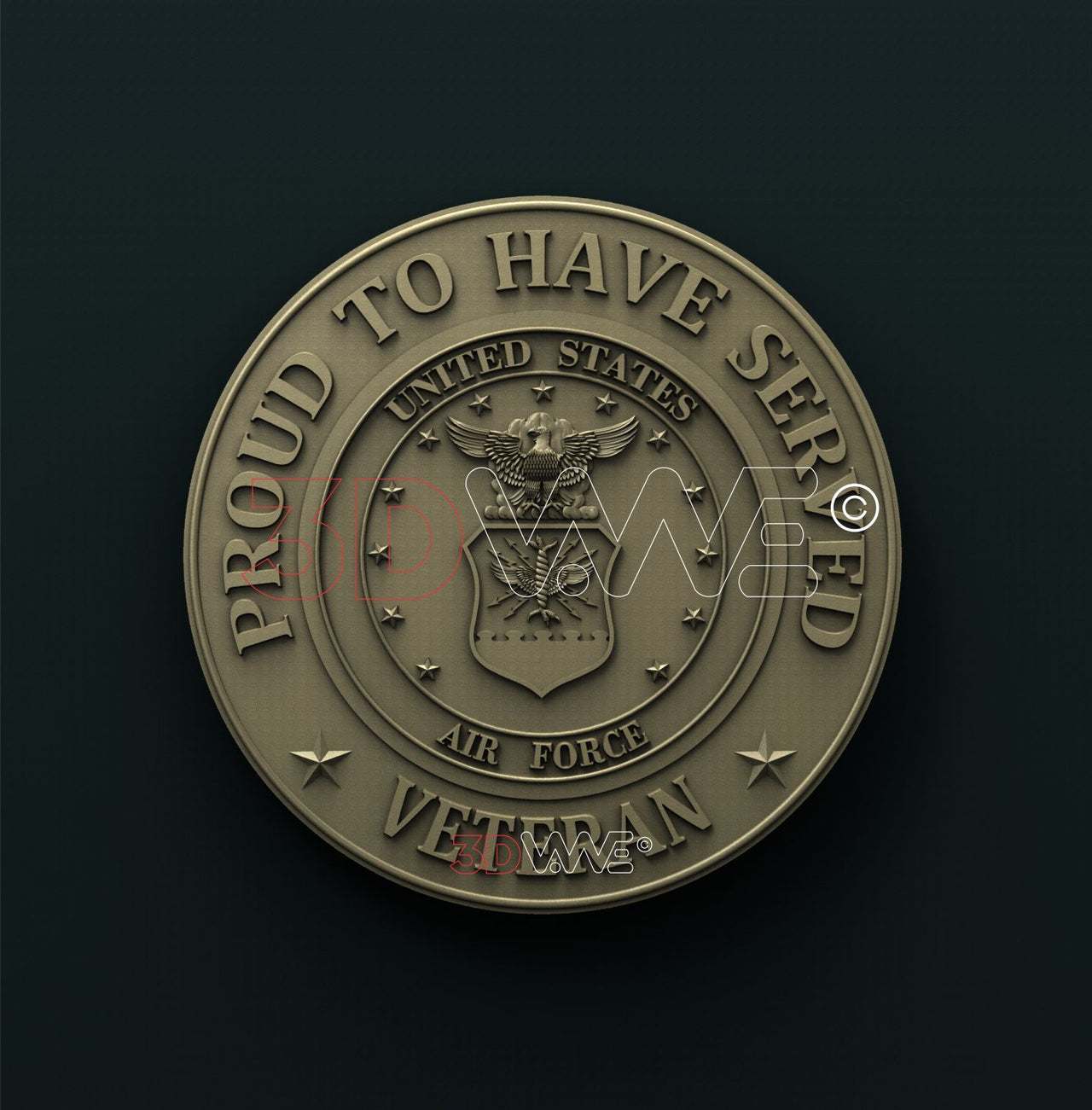 USAF VETERAN 3D STL 3DWave