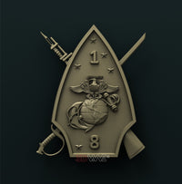 Thumbnail for USMC, 1st BATTALION, 8th MARINES 3D STL 3DWave