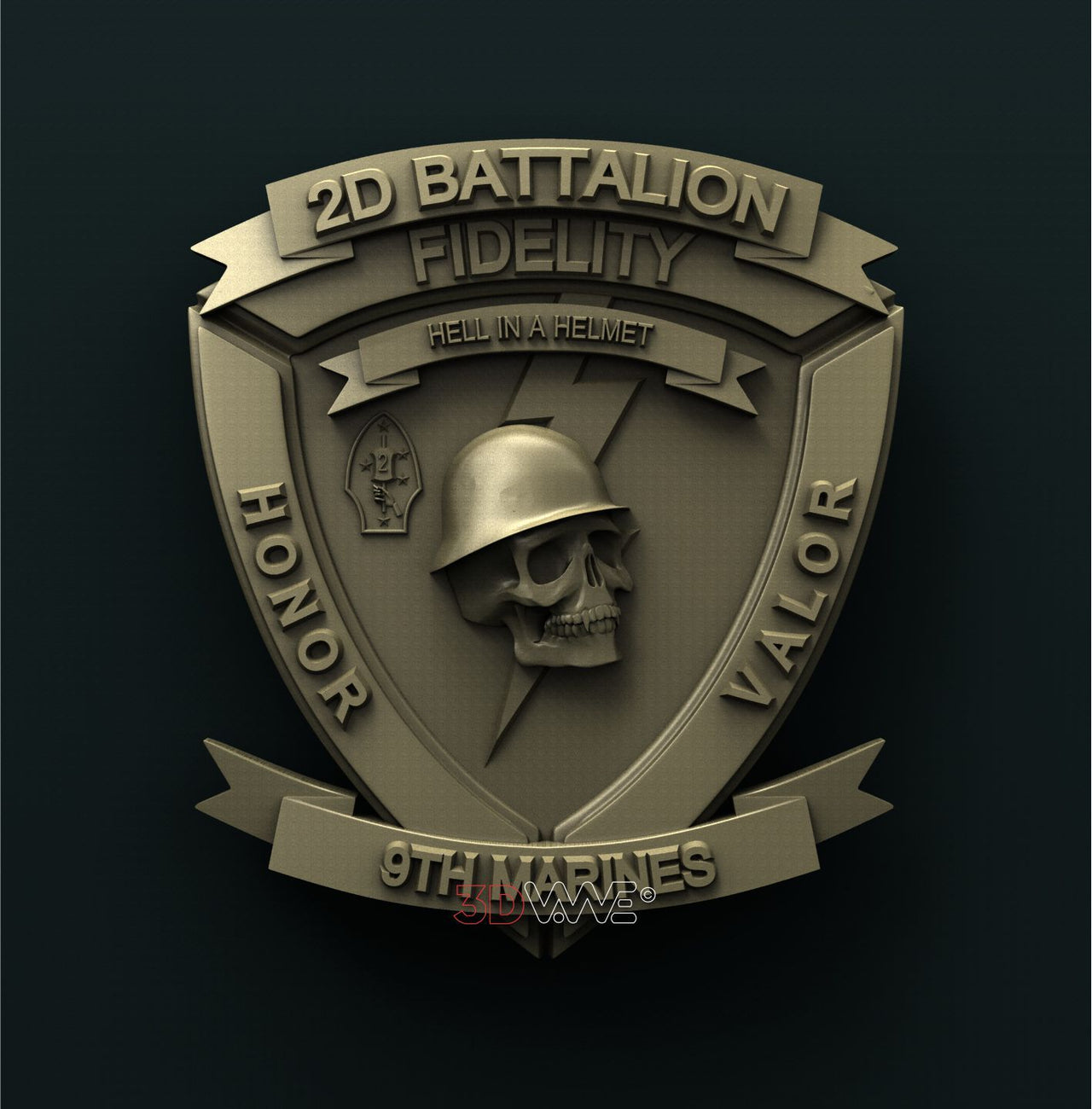 USMC, 2d BATTALION, 9th MARINES 3D STL 3DWave