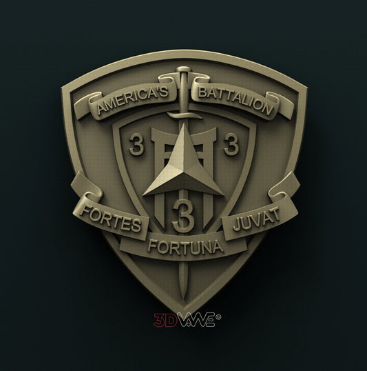 USMC, 3rd BATTALION 3rd MARINES 3D STL 3DWave