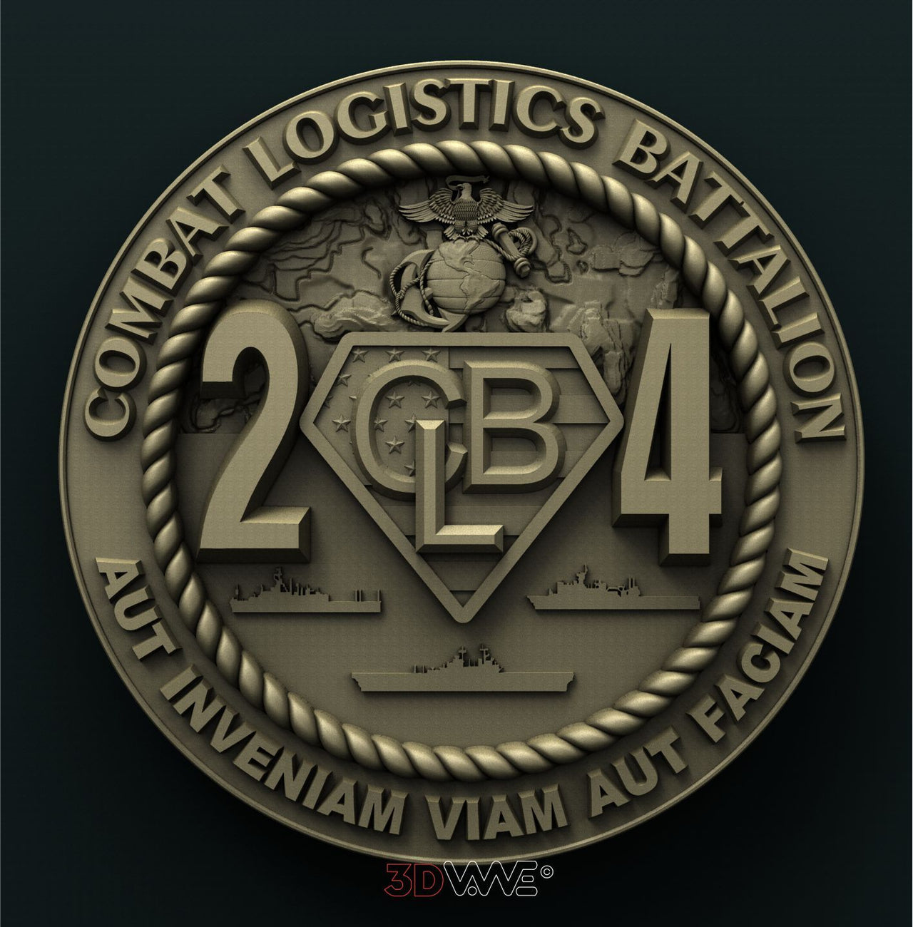 USMC COMBAT LOGISTIC BATTALION 24 3D STL 3DWave