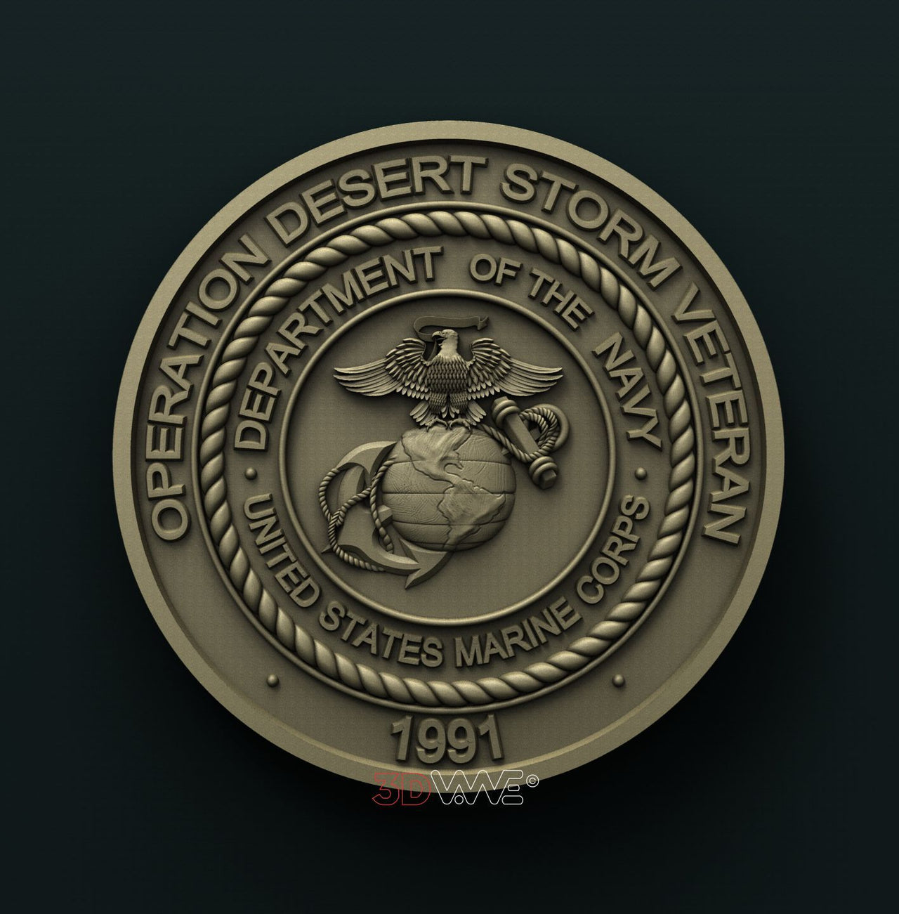 USMC DESERT STORM VETERAN 3D STL 3DWave