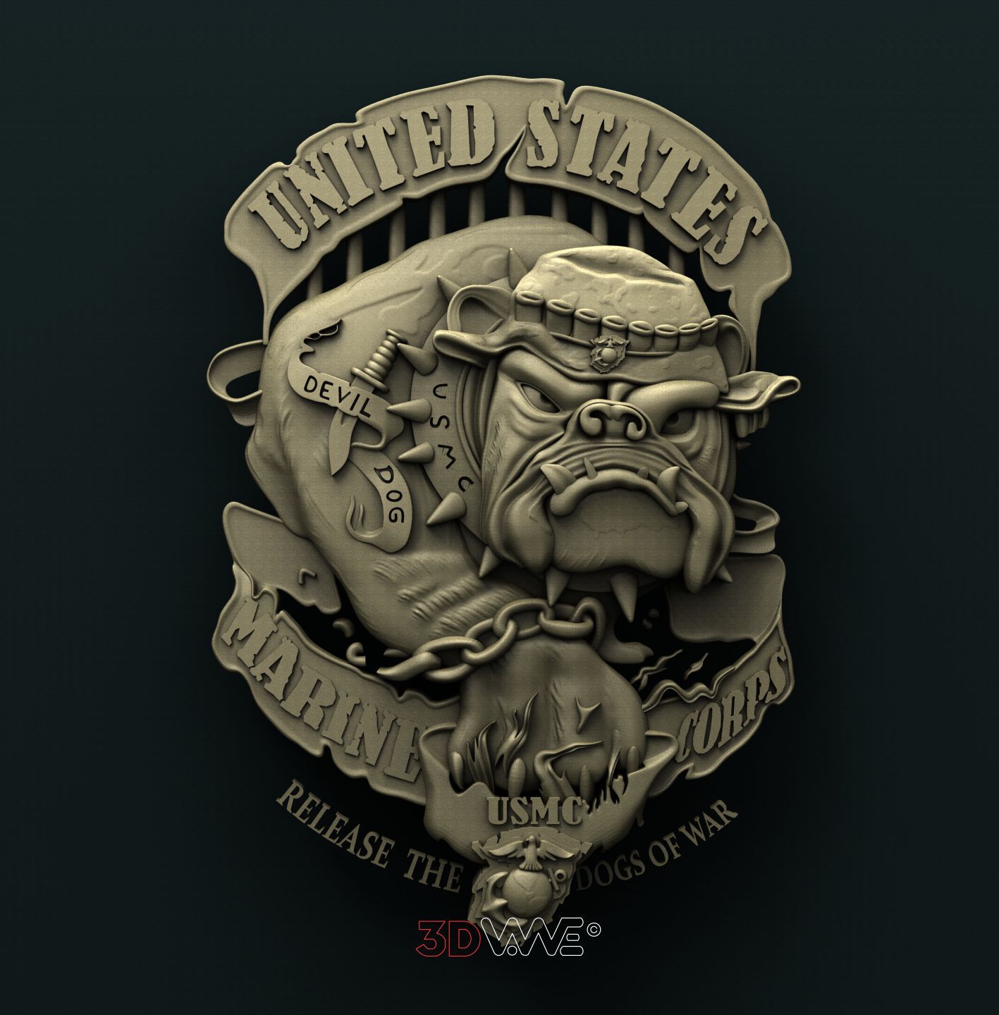 USMC DOF OF WAR 3D STL 3DWave
