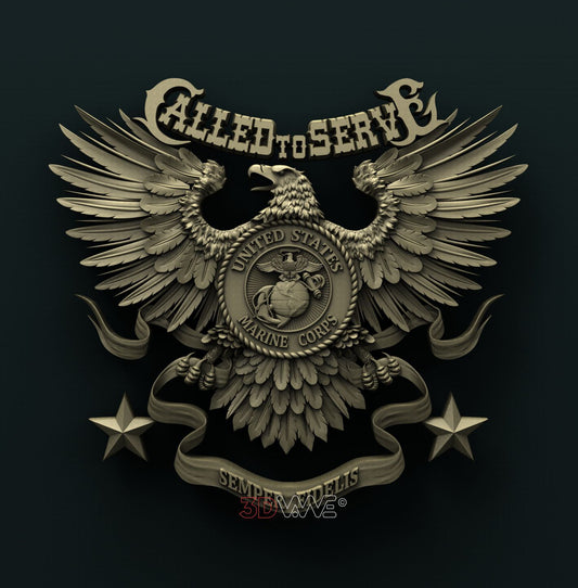 USMC EAGLE 3D STL 3DWave