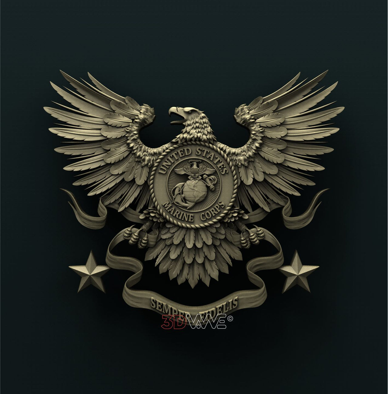 USMC EAGLE 3D STL 3DWave