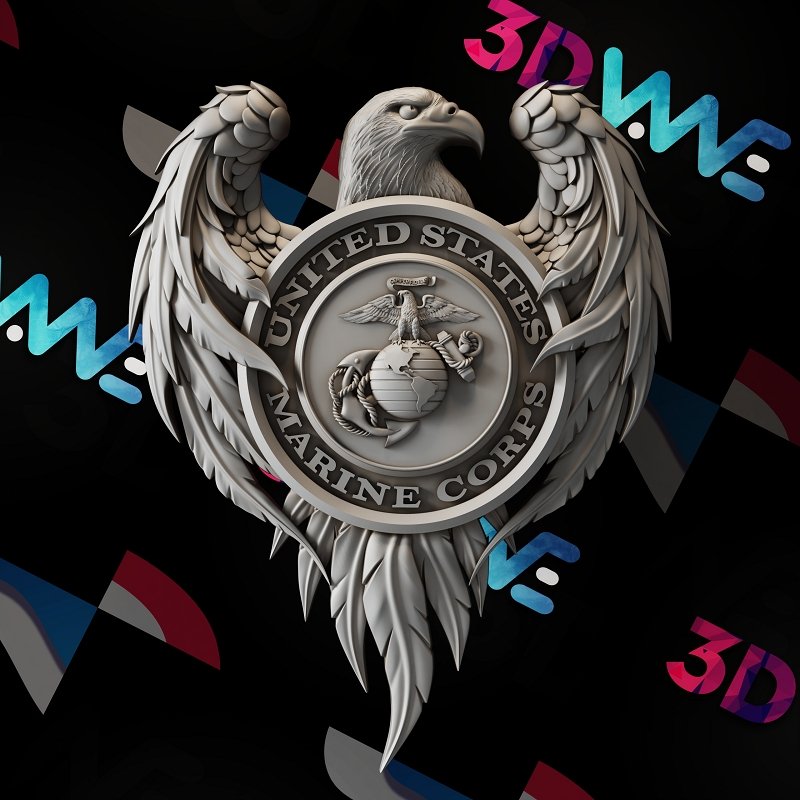 USMC EAGLE 3d stl - 3DWave.us