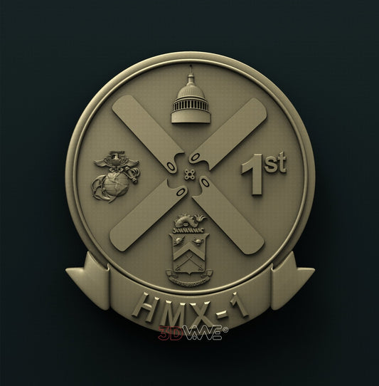 USMC HELICOPTER SQUADRON ONE (HMX-1) 3D STL 3DWave