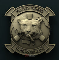 Thumbnail for USMC MEDIUM HELICOPTER SQUADRON FLYING TIGERS HMM-262 3D STL 3DWave