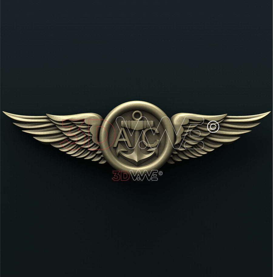 USMC NAVAL AIRCREW BADGE 3D STL 3DWave
