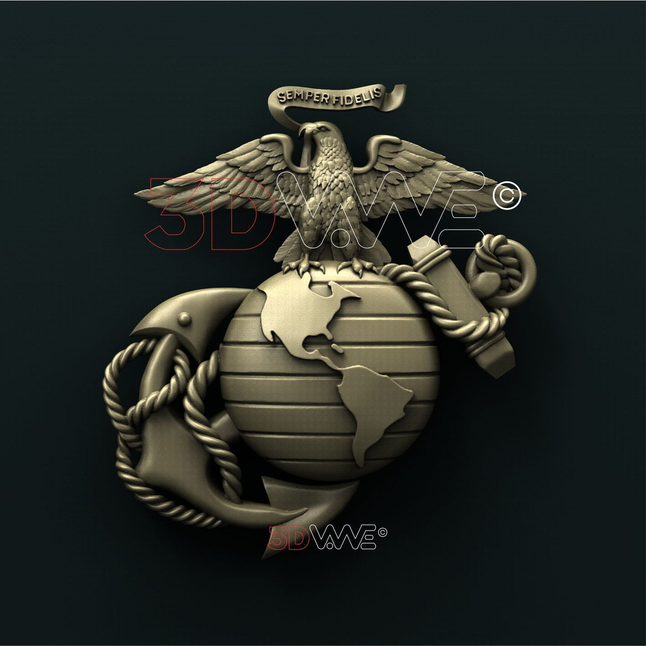 USMC SEAL 3D STL 3DWave