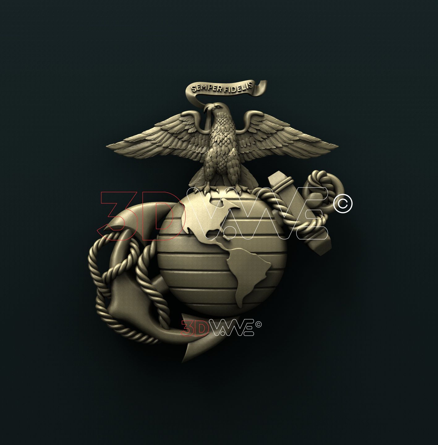 USMC SEAL 3D STL 3DWave