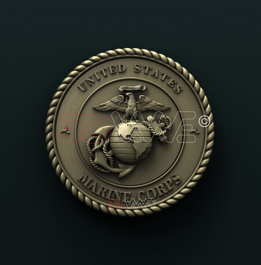 USMC SEAL 3D STL 3DWave