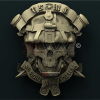 Thumbnail for USMC SKULL 3D STL 3DWave