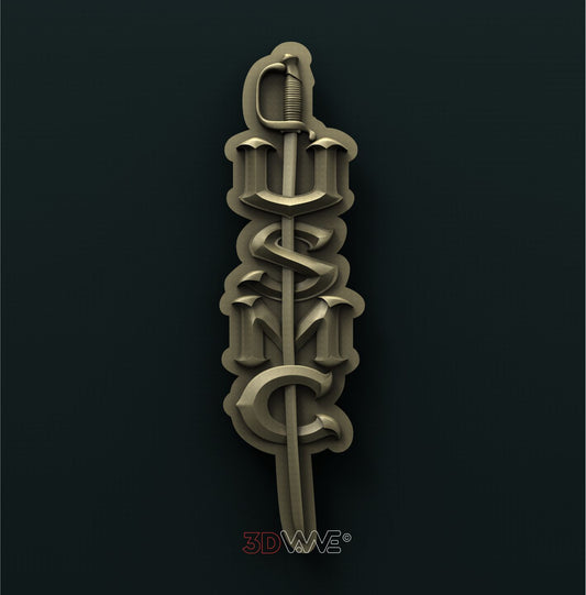 USMC sword 3D STL 3DWave