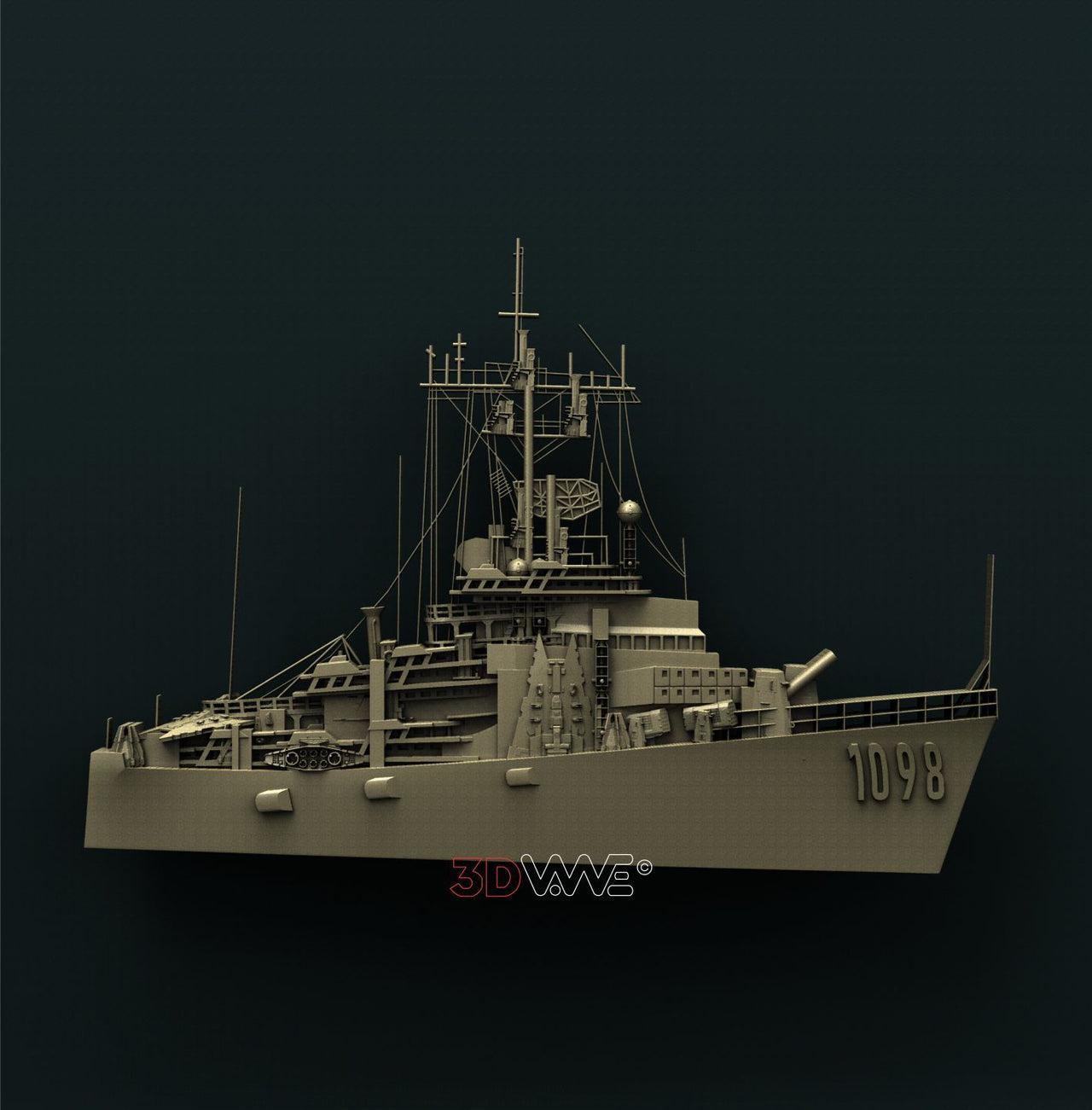 USS GLOVER FRIGATE 3D STL 3DWave