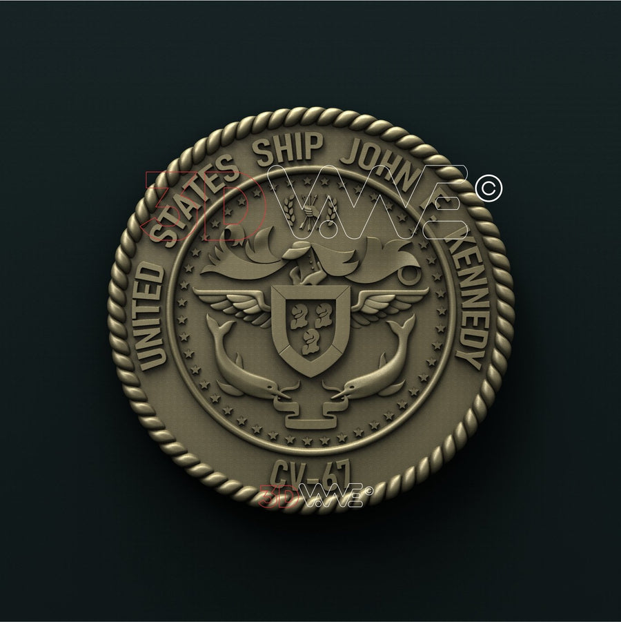 USS JOHN F. KENNEDY CV-67 3D STL 3DWave