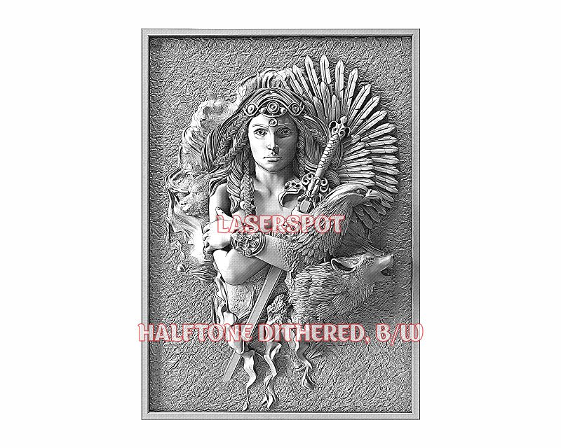 Valkyrie 3d illusion & laser-ready files - 3DWave.us