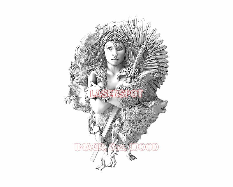 Valkyrie 3d illusion & laser-ready files - 3DWave.us