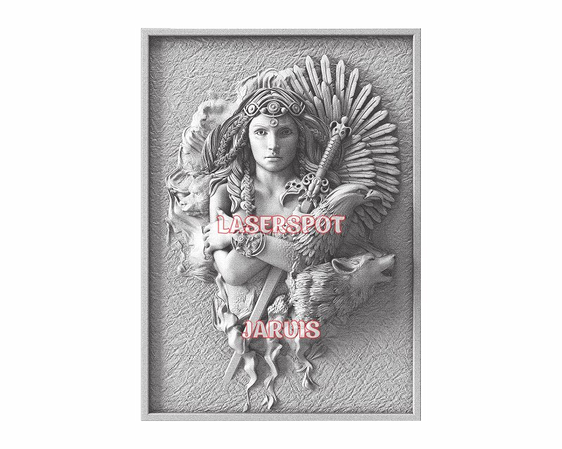 Valkyrie 3d illusion & laser-ready files - 3DWave.us