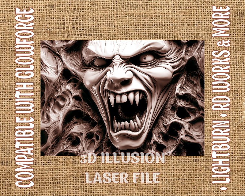 Vampire 3d illusion & laser-ready files - 3DWave.us