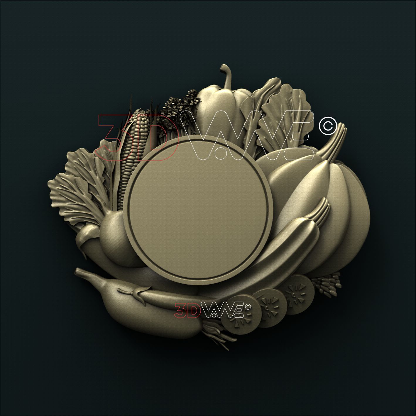 VEGETABLES SIGN 3d stl 3DWave