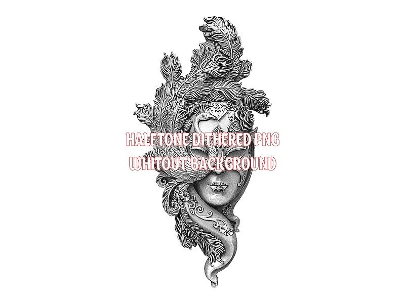 VENICE CARNIVAL MASK 3d illusion & laser-ready file 3DWave.us