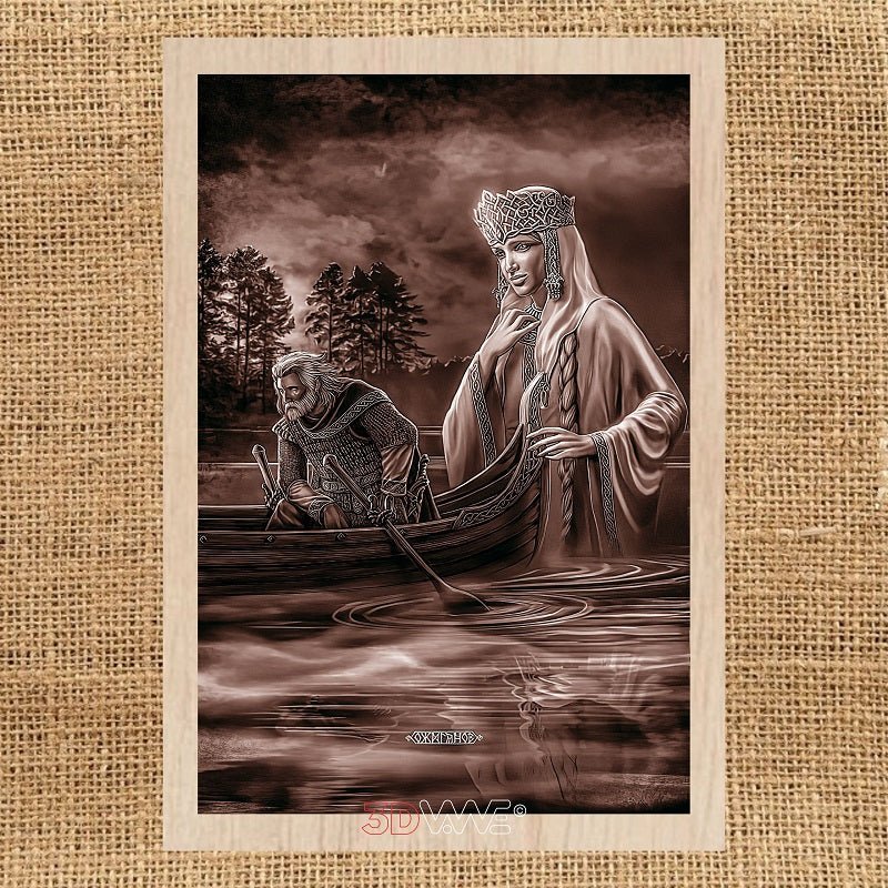 VIKING ON THE BOAT pyroprinter and laser-ready file 3DWave.us