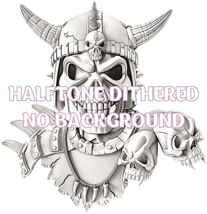 VIKING SKULL 3d illusion & laser - ready file 3DWave.us