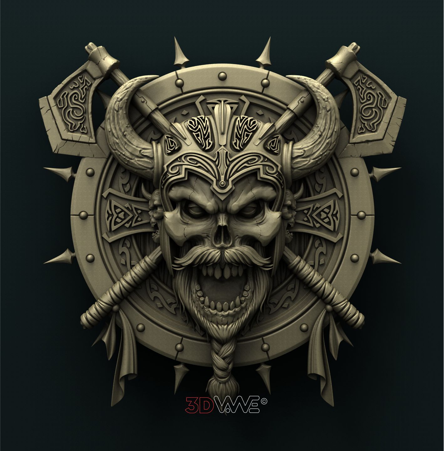 VIKING SKULL 3D STL 3DWave