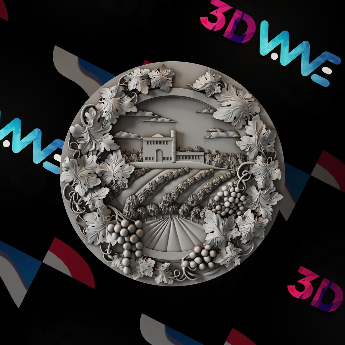 Vineyard 3d stl - 3DWave.us