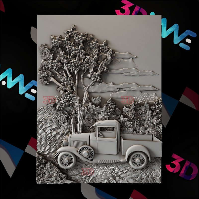 VINTAGE CAR 3d stl 3DWave.us