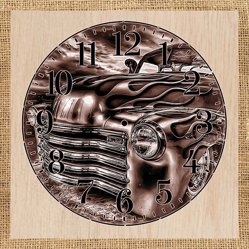 VINTAGE CAR CLOCK 3DWave.us