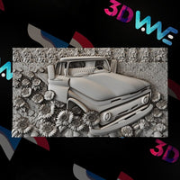 Thumbnail for VINTAGE CAR IN SUNFLOWERS FIELD 3d stl - 3DWave.us