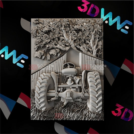 VINTAGE TRACTOR 3d stl 3DWave.us