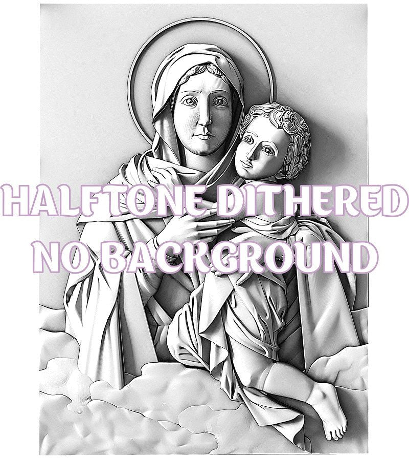 VIRGIN MARY 3d illusion & laser-ready file 3DWave.us