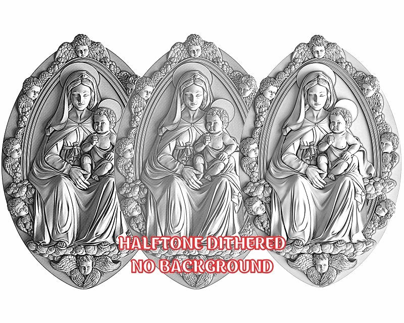 VIRGIN MARY 3d illusion & laser-ready file 3DWave.us