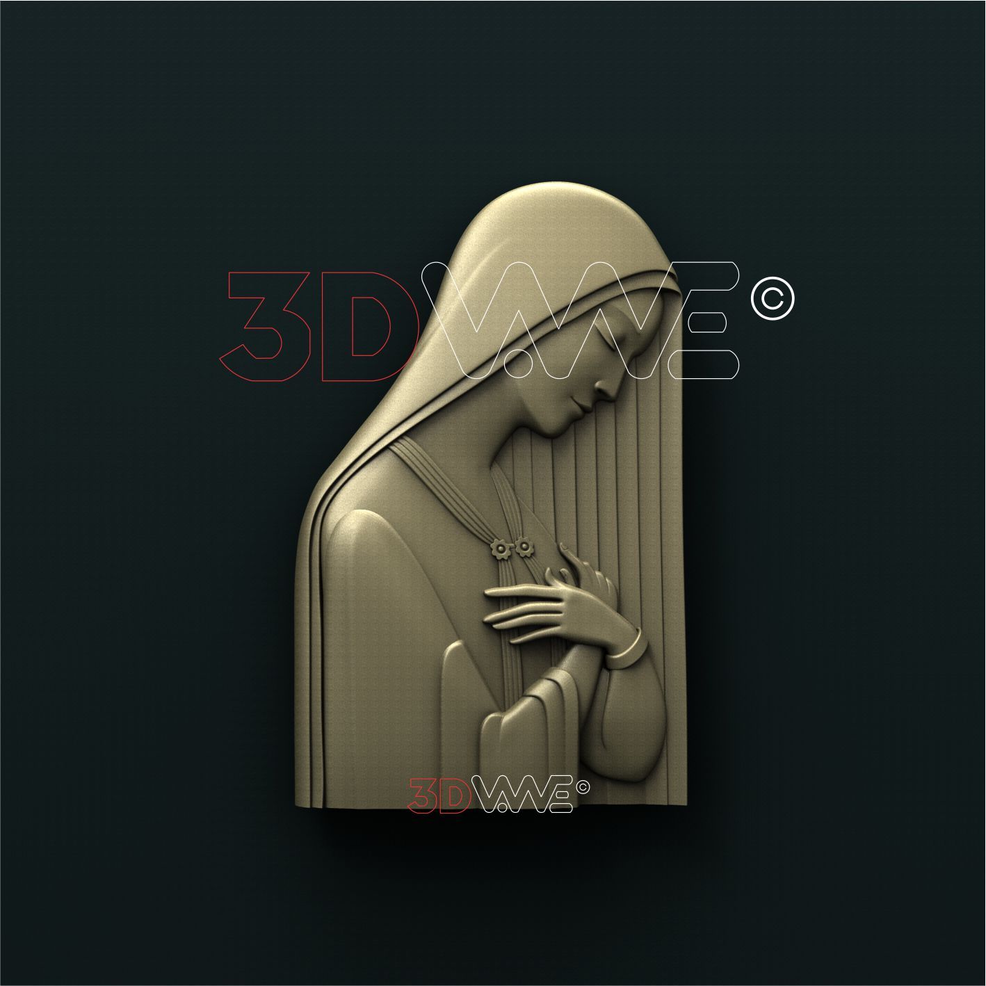 VIRGIN MARY 3d stl 3DWave