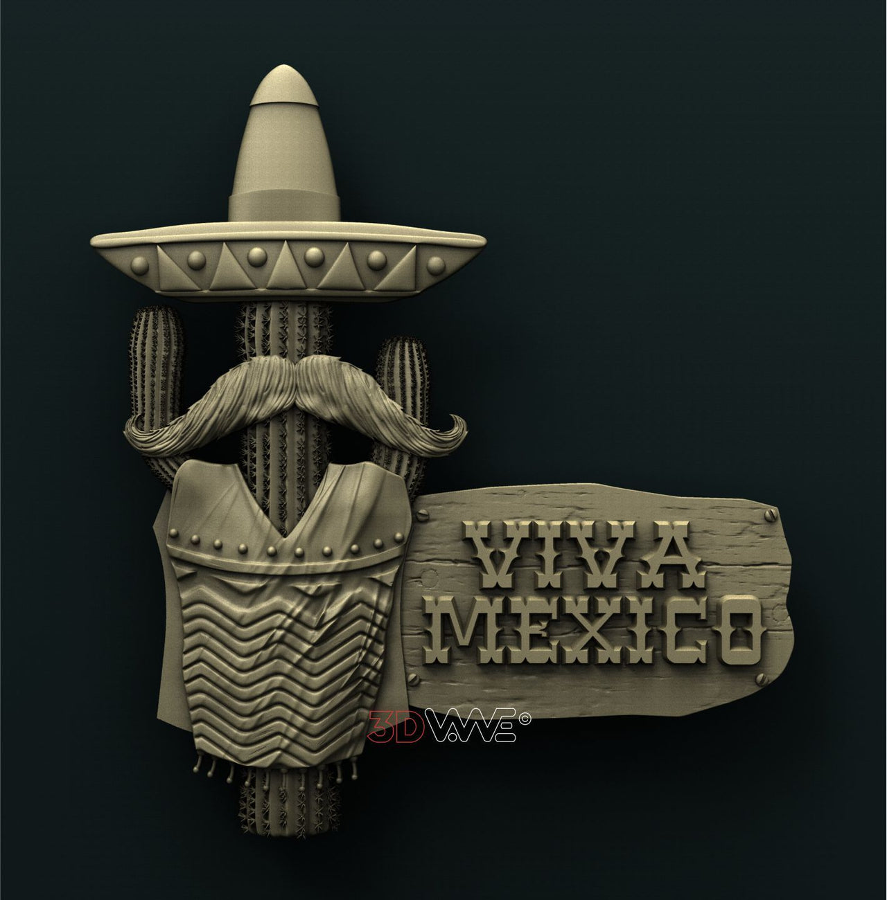VIVA, MEXICO! 3D STL 3DWave