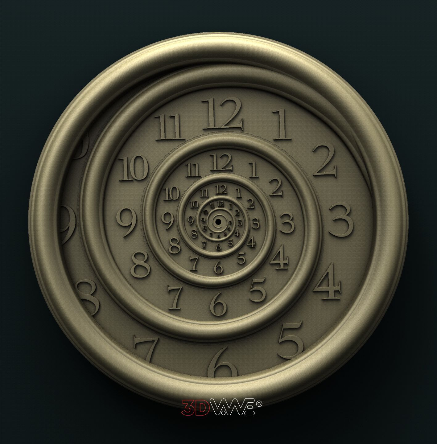 WALL CLOCK 3D STL 3DWave