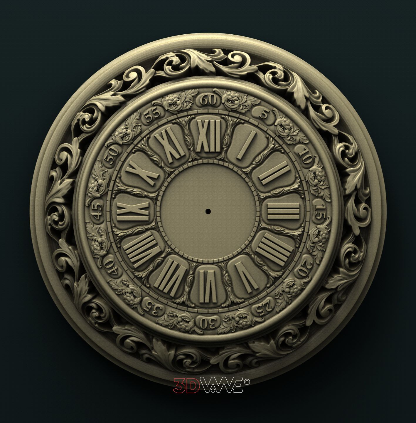 WALL CLOCK 3D STL 3DWave