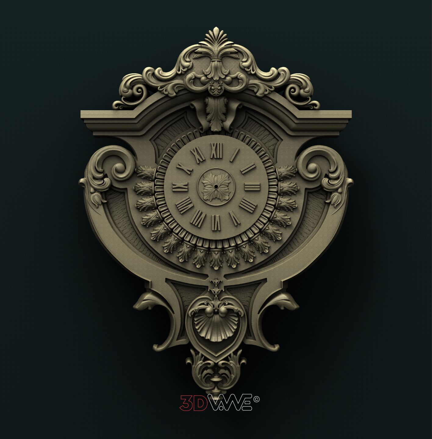 WALL CLOCK 3D STL 3DWave