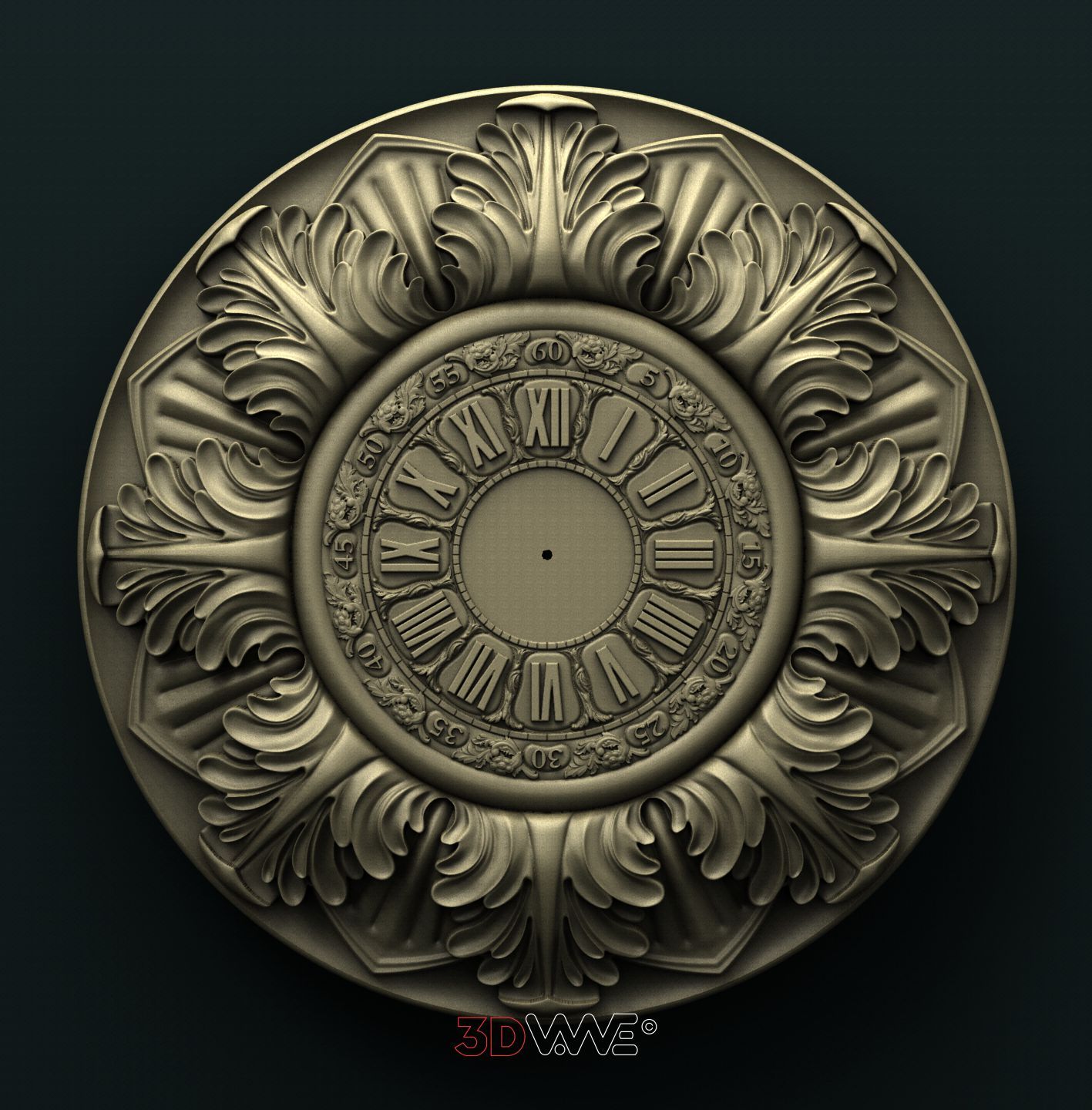 WALL CLOCK 3D STL 3DWave