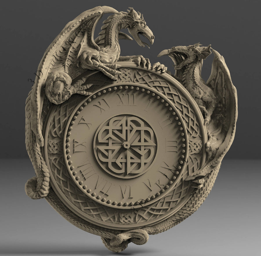wall clock dragon 2 cnc Zone
