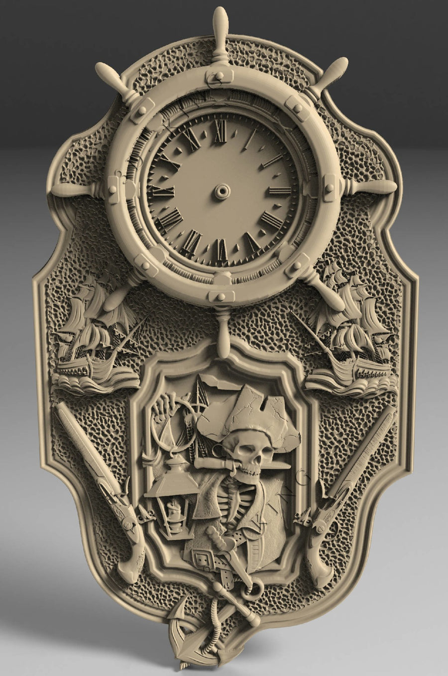 wall pirate clock cnc Zone