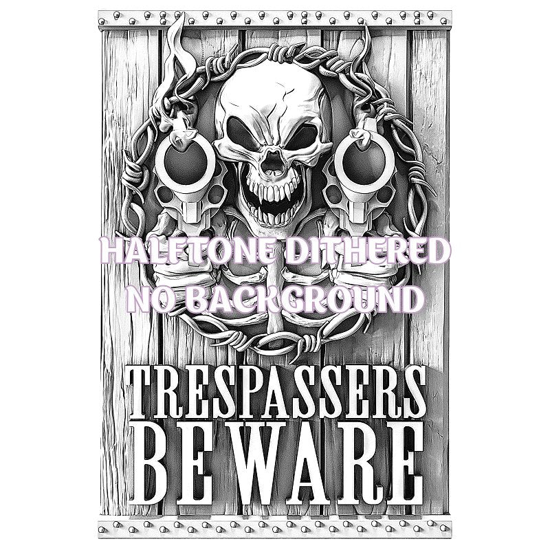 WARNING SIGN 3d illusion & laser - ready file 3DWave.us