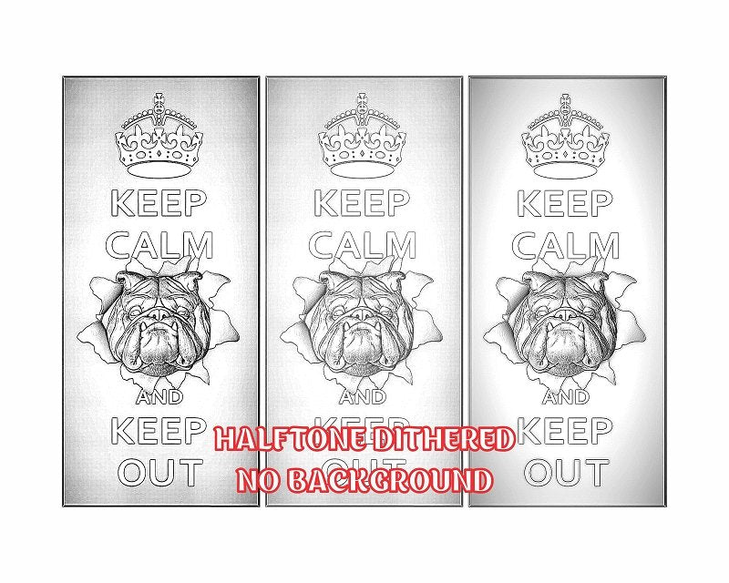 Warning sign 3d illusion & laser-ready files 3DWave.us